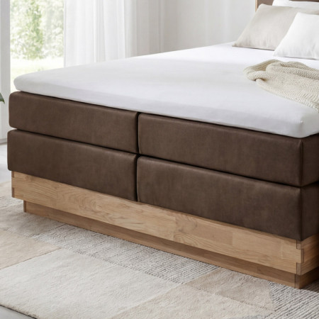 Posteľ boxspring s úložným priestorom, Moneta 180 hnedá