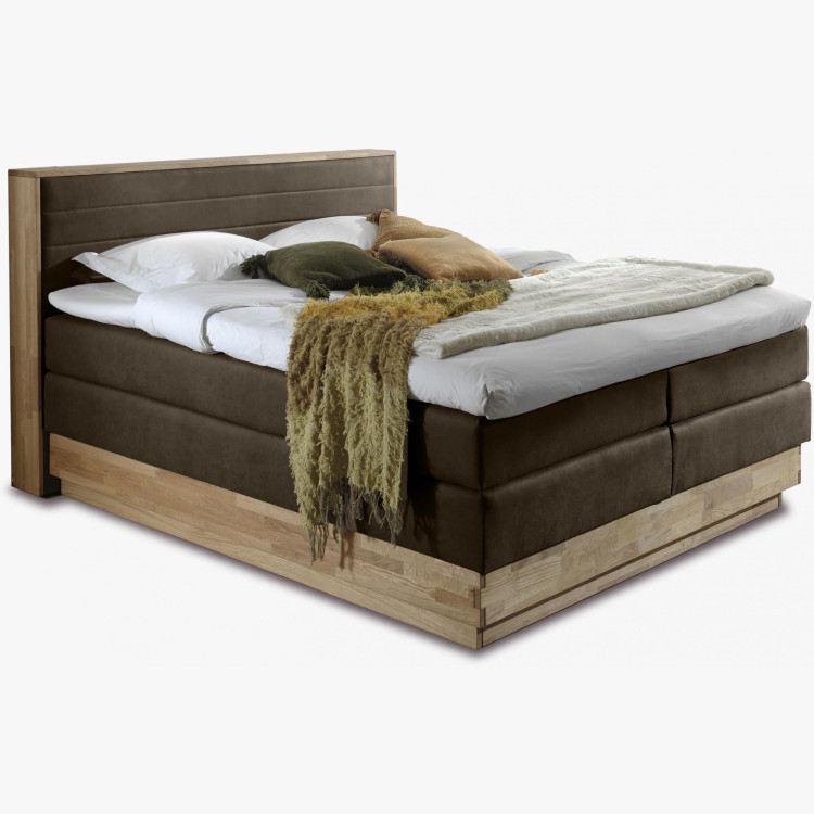 Posteľ boxspring s úložným priestorom, Moneta 180 hnedá