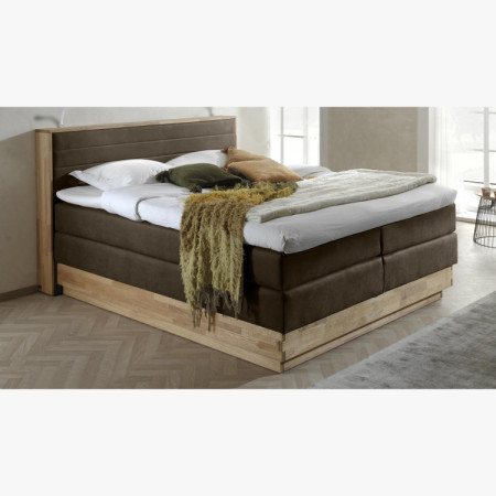 Posteľ boxspring s úložným priestorom, Moneta 180 hnedá