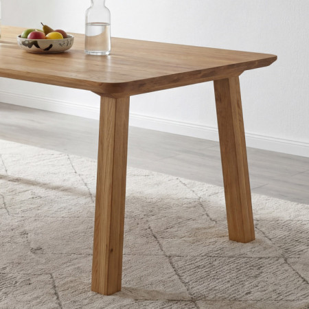 Jídelní stůl z masivu - zaoblené hrany, Tina 200 x 100 cm