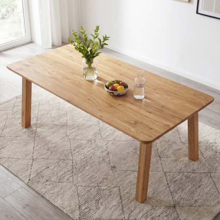 Jídelní stůl z masivu - zaoblené hrany, Tina 200 x 100 cm