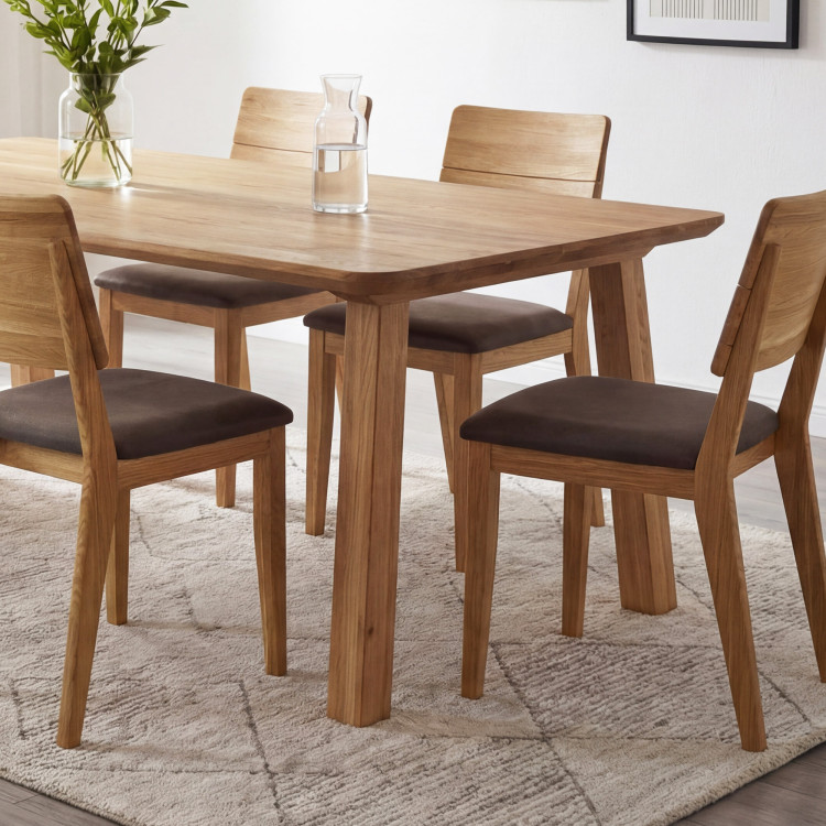 Jídelní stůl z masivu - zaoblené hrany, Tina 200 x 100 cm