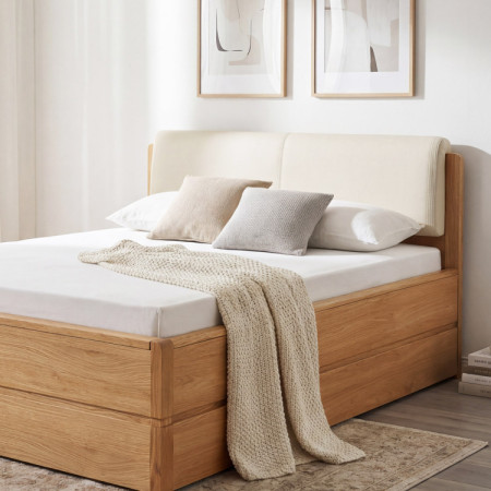 Posteľ 160 cm s úložným priestorom manželská , Helsinki Olej