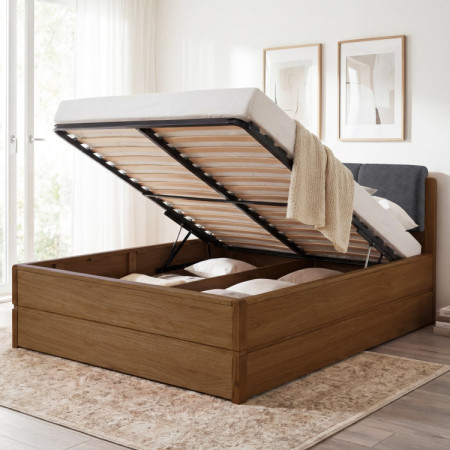 Posteľ 180 cm s úložným priestorom, Helsinki Dub pálený