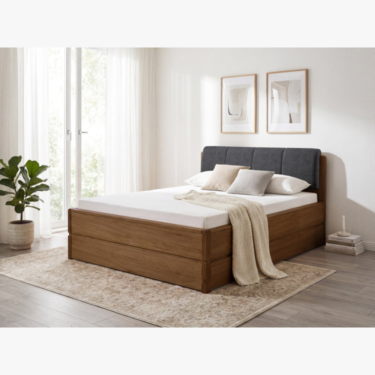 Posteľ 180 cm s úložným priestorom, Helsinki Dub pálený