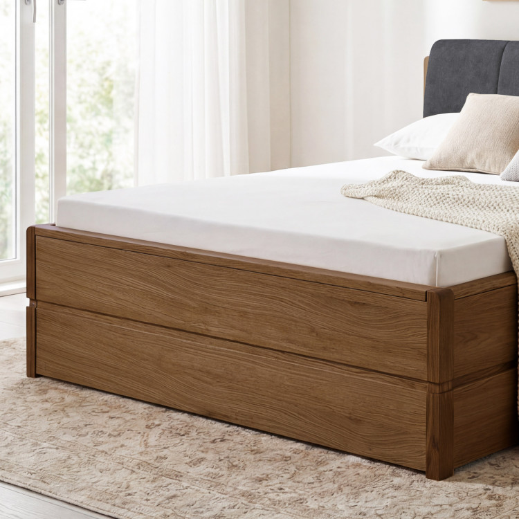 Posteľ 180 cm s úložným priestorom, Helsinki Dub pálený