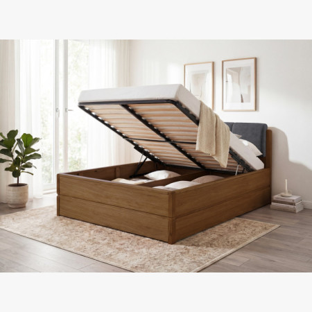 Posteľ 180 cm s úložným priestorom, Helsinki Dub pálený