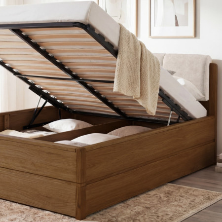 Posteľ 180 cm s úložným priestorom, Helsinki Dub pálený