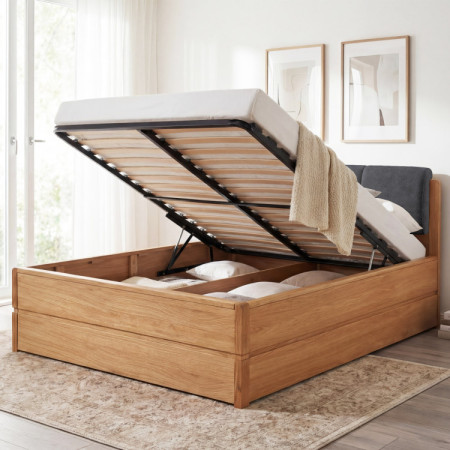 Posteľ 200 cm s úložným priestorom, Helsinki Olej