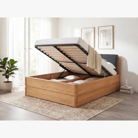 Posteľ 200 cm s úložným priestorom, Helsinki Olej