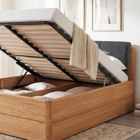 Posteľ 200 cm s úložným priestorom, Helsinki Olej