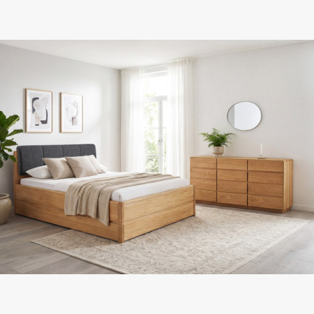 Posteľ 200 cm s úložným priestorom, Helsinki Olej