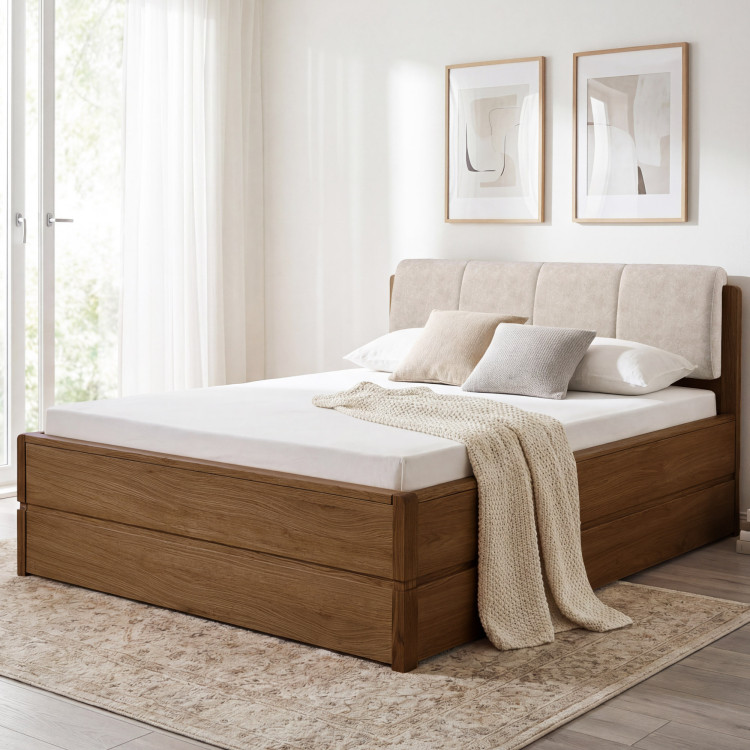 Posteľ 200 cm s úložným priestorom, Helsinki Dub pálený