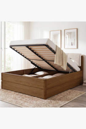 Posteľ 200 cm s úložným priestorom, Helsinki Dub pálený 2