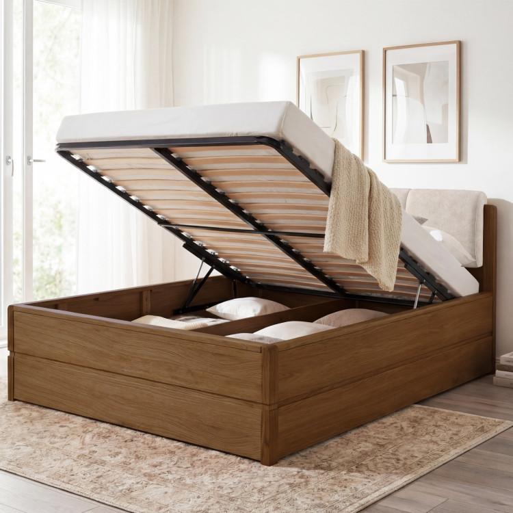 Posteľ 200 cm s úložným priestorom, Helsinki Dub pálený