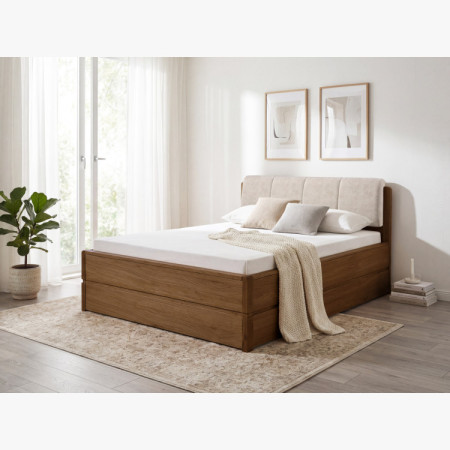 Posteľ 200 cm s úložným priestorom, Helsinki Dub pálený