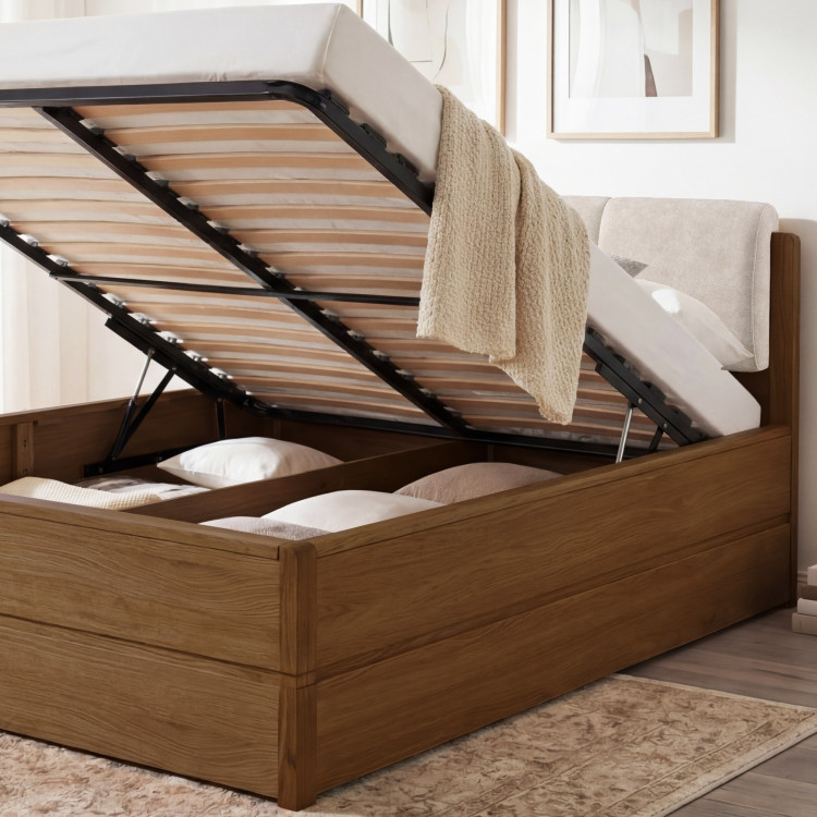 Posteľ 200 cm s úložným priestorom, Helsinki Dub pálený