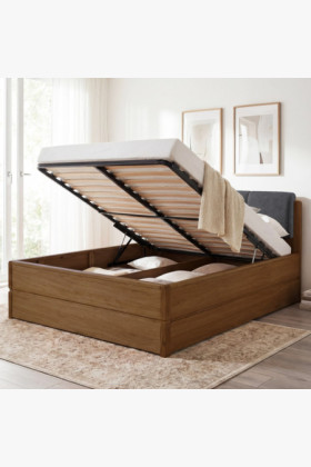 Posteľ 200 cm s úložným priestorom, Helsinki Dub pálený 2