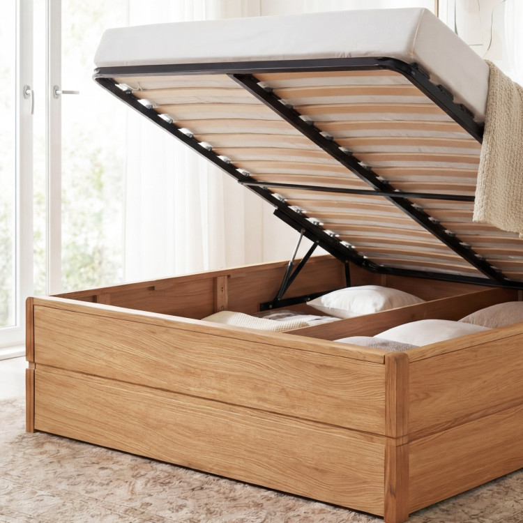 Posteľ 160 cm s úložným priestorom manželská, Helsinki Olej