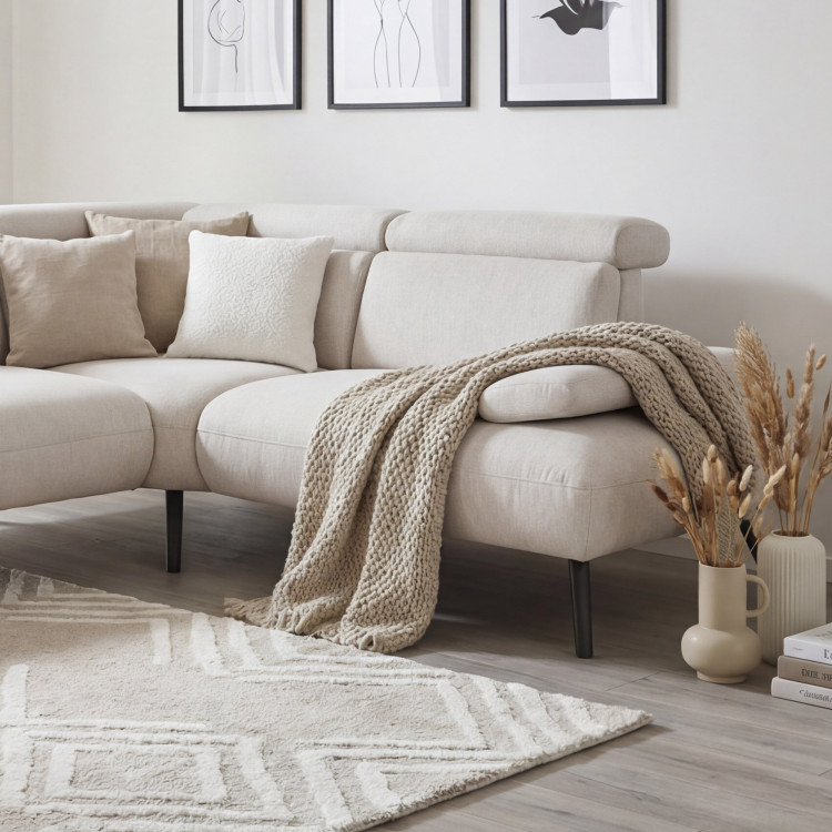 Sedacia súprava CALAIS – moderná rohová sedačka s vysokými nožičkami P