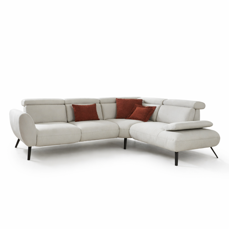 Sedacia súprava CALAIS – moderná rohová sedačka s vysokými nožičkami P