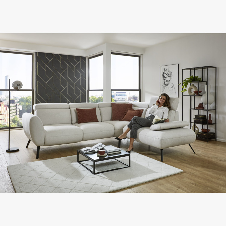 Sedacia súprava CALAIS – moderná rohová sedačka s vysokými nožičkami P