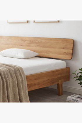 Zaoblená manželská posteľ z masívu dub 180 x 200 cm 2