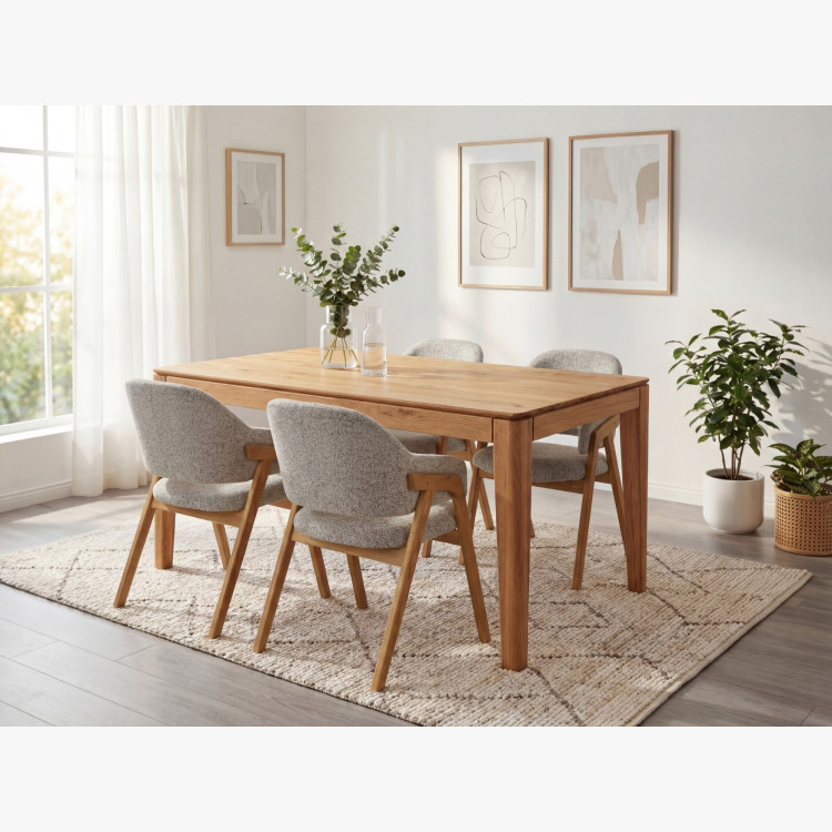 Rozkladací stôl z masívu 160 x 90 cm ( 245 x 90 cm )