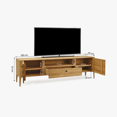 Dubová TV komoda na nohách, Košice