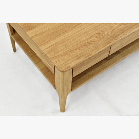 Konferenčný stolík so zásuvkou, masív dub