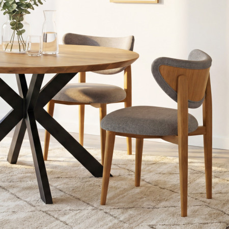 Kruhový jedálenský stôl dub + epoxid, priemer 120 cm