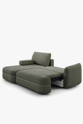 Menšia retro rohová sedačka s funkciou spania, ľavá 2
