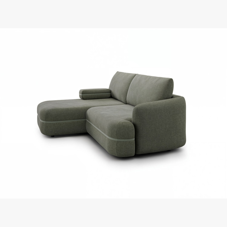 Menšia retro rohová sedačka s funkciou spania, ľavá