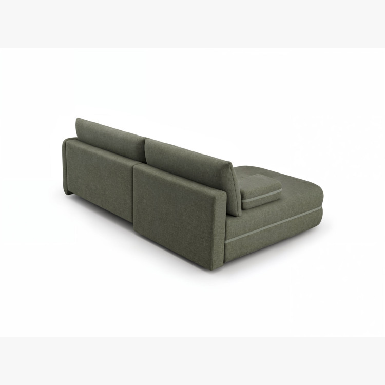 Menšia retro rohová sedačka s funkciou spania, ľavá