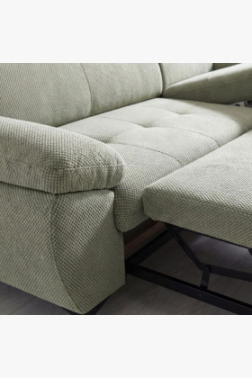 Rohová sedačka s funkciou spania zelená - turtle , Roh vpravo 2