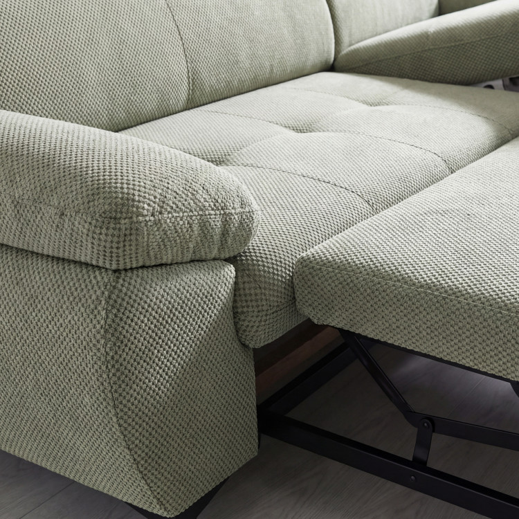 Rohová sedačka s funkciou spania zelená - turtle , Roh vpravo