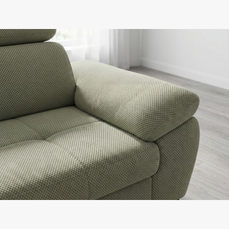 Rohová sedačka s funkciou spania zelená - turtle , Roh vpravo