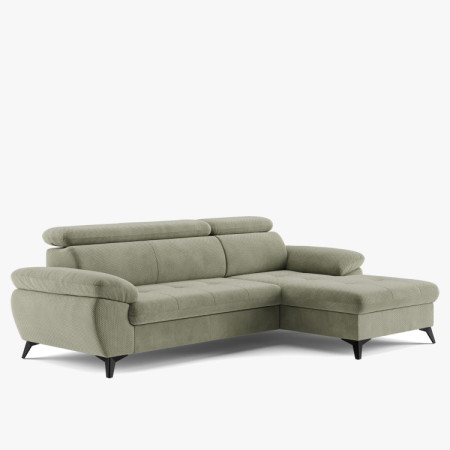 Rohová sedačka s funkciou spania zelená - turtle , Roh vpravo