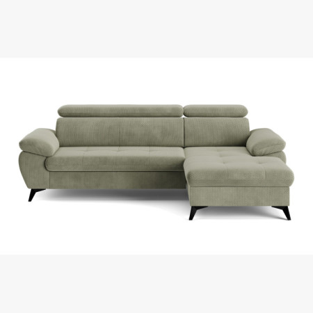 Rohová sedačka s funkciou spania zelená - turtle , Roh vpravo