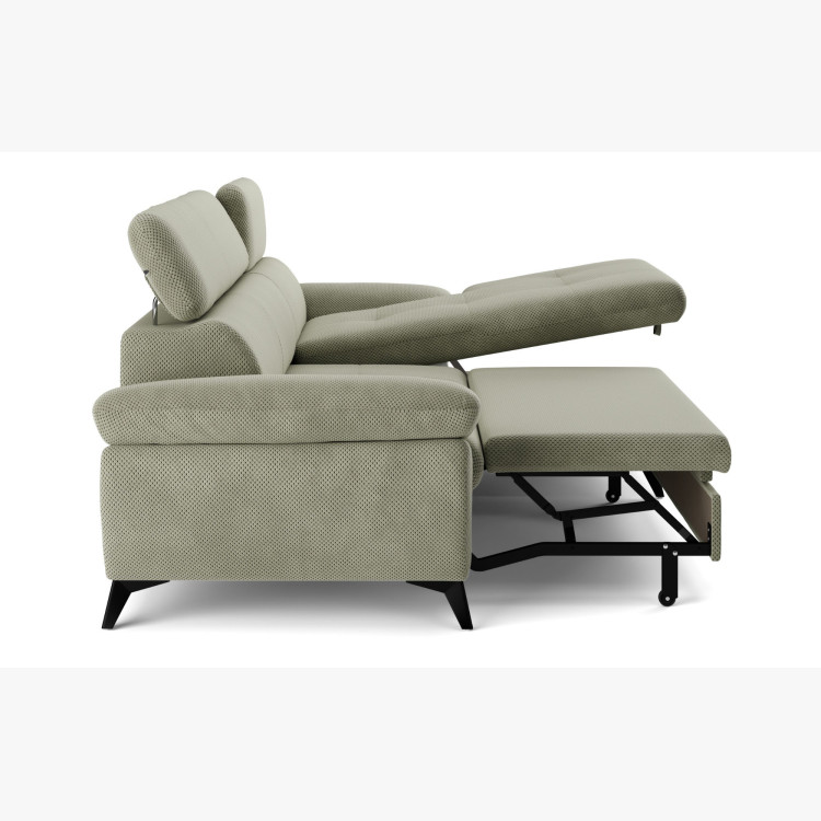 Rohová sedačka s funkciou spania zelená - turtle , Roh vpravo