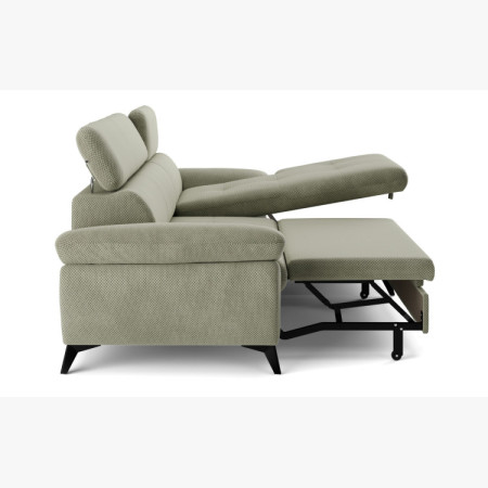 Rohová sedačka s funkciou spania zelená - turtle , Roh vpravo
