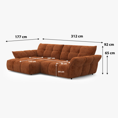 Moderná sedacia súprava Tino - Ľavá