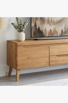 Dubový TV stolík na nohách, Praha typ 25 2