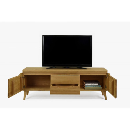 Dubový TV stolík na nohách, Praha typ 25