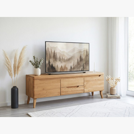 Dubový TV stolík na nohách, Praha typ 25