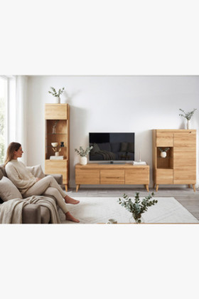 Dubový nábytok do obývacej izby kolekcia Praha 2