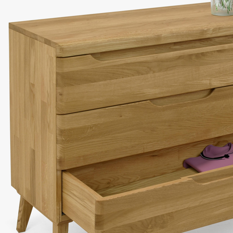 Dubová komoda s zásuvkami na nožičkách, Praha 43