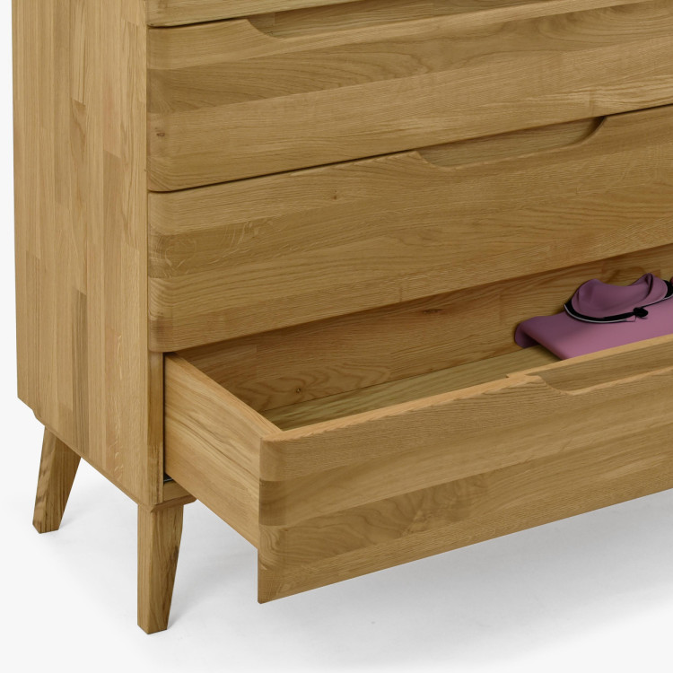 Dubová komoda s zásuvkami na nožičkách, Praha 43