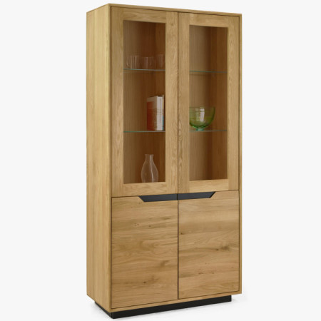 Drevená dubová 2 dverová vitrína, Budapest