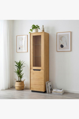 Drevená dubová 1 dverová vitrína, Budapest